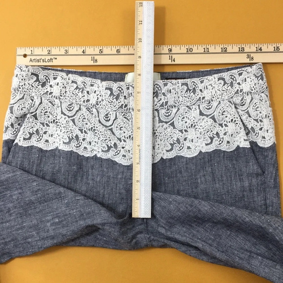 Elevenses The Brighton Gray‎ Lace Wide Flare Pants - Picture 6 of 11